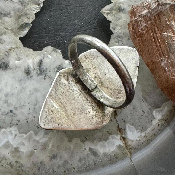 Vintage Native American Silver Turquoise Cluster Ring Size 7 For Women - Picture 7 of 10